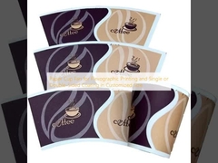 종이 컵 팬 플렉서그래픽 인쇄 및 맞춤형 크기의 단일 또는 이중 면 코팅
