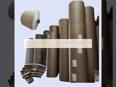 일회용 종이 컵용 부착되지 않은 크래프트 종이 롤 원료 식품용 종이 롤