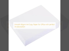 Smooth 80gsm A4 Copy Paper for Office with perfect ink-absorption