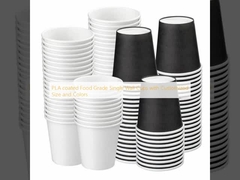 맞춤형 크기와 색상을 가진 PLA 가루 식품 등급 단일 벽 컵