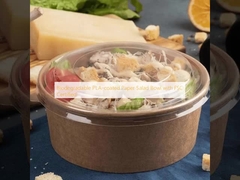 생분해성 PLA 코팅 종이 샐러드 그릇 FSC 인증