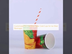  Customized FSC-Certified Paper Cold Cups for Ice-filled Beverages