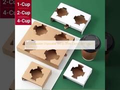 생물분해성 일회용 4컵 음료 수송기