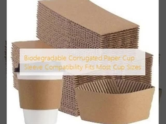  Biodegradable Corrugated  Paper Cup Sleeve Compatibility Fits Most Cup Sizes