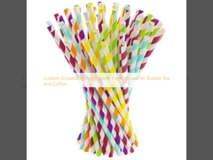 Custom Sustainable Food-grade Paper Straws for Bubble Tea and Coffee