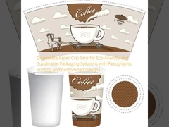 플렉서그래픽 인쇄 및 맞춤형 디자인으로 친환경 및 지속 가능한 포장 솔루션을위한 일회용 종이 컵 팬