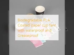 Biodegradable PLA Coated paper cup fans with waterproof and Greaseproof