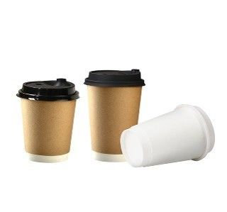 PE Coated Insulation Double Wall Paper Cups For Hot & Cold Beverages