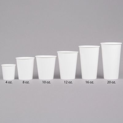 Portable Food Grade Paper Single Wall Cups With Customized Size And Colors