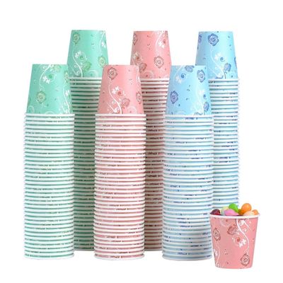 Portable Food Grade Paper Single Wall Cups With Customized Size And Colors