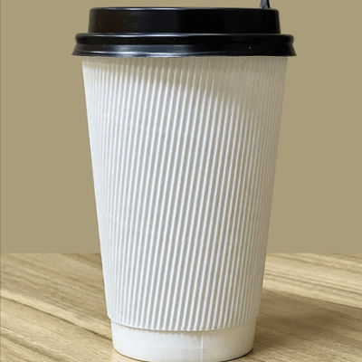 Eco Friendly Food Grade Paper Ripple Wall Cups For Coffee With FSC Certification