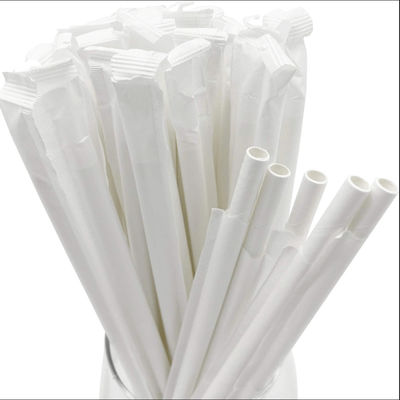 100% Biodegradable And Compostable Paper Straws For Beverage