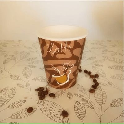 Custom Biodegradable Espresso Paper Cups 2oz 4oz 6oz PLA Coating Eco Friendly
