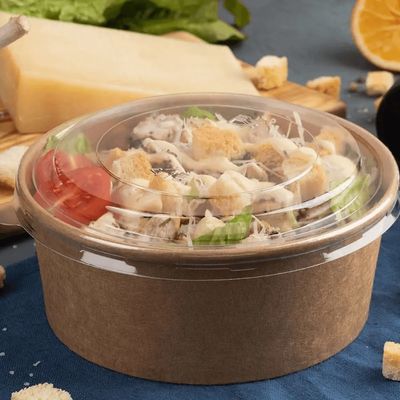 Biodegradable PLA Coated Paper Salad Bowl With FSC Certified