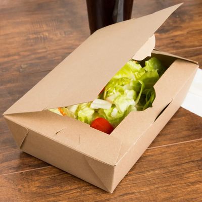 Biodegradable Custom Paper To Go Boxes Food Grade Kraft Paper Takeaway Box