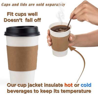 Biodegradable Corrugated Paper Cup Sleeve Compatibility Fits Most Cup Sizes