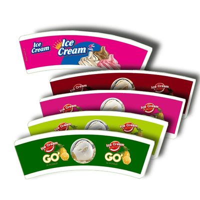 Custom Waterproof Paper Fan For Paper Cup Virgin Pulp Style