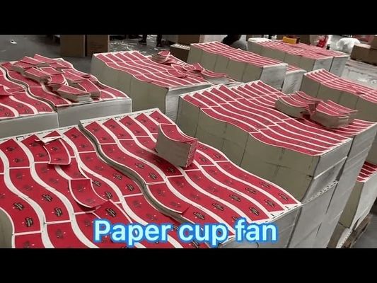 Food Garde Disposable Paper Cup Fan Waterproof Customized Eco Friendly