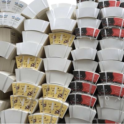 Custom Waterproof Paper Fan For Paper Cup Virgin Pulp Style