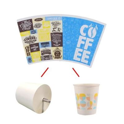 Buy 150-350GSM Customized Printing Die-Cutting Single Double PLA Coated Paper Cup Fans online manufacture