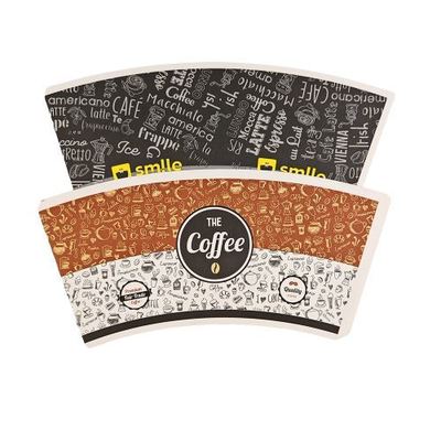 satın al 1-7 Renkli Tek Kullanımlık PE Kaplamalı Baskılı Kahve ve Çay Bardakları İçin Kalıp Kesim Kağıt Bardak Fanları online manufacture