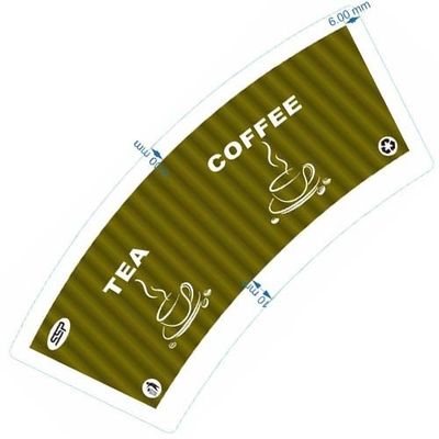 kaufen Zellstoff-Rohmaterial 260GSM Lebensmittelqualität beschichtete Karton Designs Papierbecher-Fan online manufacture