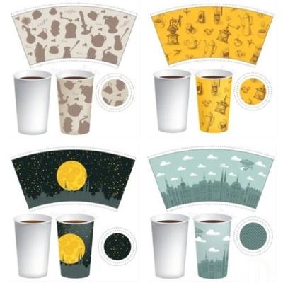 خرید 12oz 14oz 16oz Biodegradable Customized Printing Single Wall PE Coated Paper Cup Blanks online manufacture