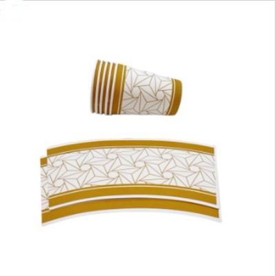 Buy Disposable Biodegradable Cups Paper Container Paper Cup Fan Beverage Coffee Tea Caramel Macchiato online manufacture