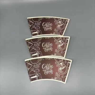 شراء Heat Insulation190gsm Single PE Coated kraft Coffee Paper Cup Fan for Beverage online manufacture