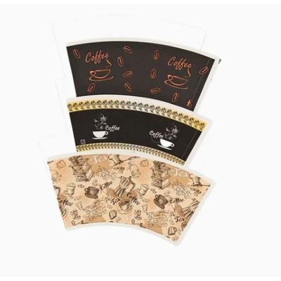 خرید Customized Size 6 Colors Printing Logo OEM Drink Coffee Tea Milk Disposable Paper Cup Fan online manufacture