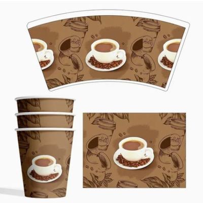 Buy Customized Die-Cutting Food Grade Disposable Single PE Coated Paper Cup Raw Material Paper Cup Fans online manufacture
