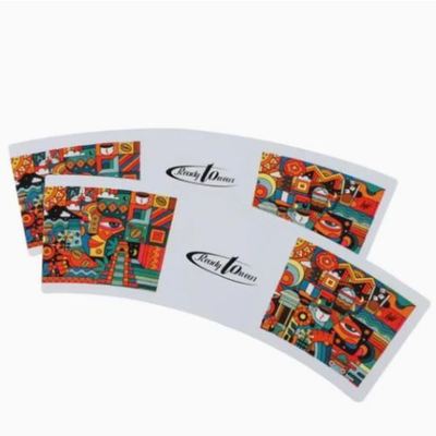 Buy 4oz-16oz Eco-Friendly Disposable 1-7 Colors Hot Cold Drink Coffee Milk Paper Cup Fan online manufacture