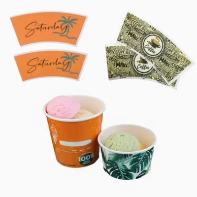 خرید FSC Eco-friendly Single Side PE Laminated Coffee Cup Fan for Disposable Food Beverage Paper Cup online manufacture