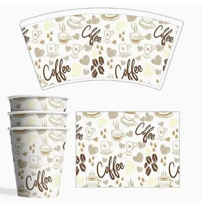 خرید 150~350GSM Customized Printing 6 Color 6oz Hot Cold Drink Single and Double PE Paper Cup Fan online manufacture