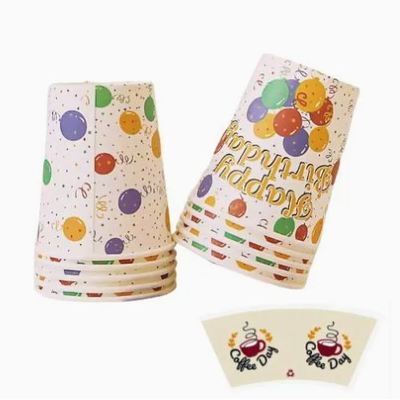 kaufen Compostable Biodegradable Paper Cup Fan Flexo Printing Paper Fan Cup Paper Raw Material online manufacture