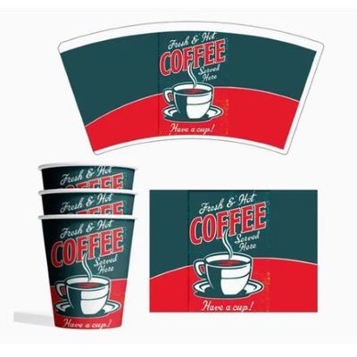 kopen Hete verkoop Aangepaste maat 100% Virgin Houtpulp Bedrukking PE Gecoate Papieren Beker Fan online manufacture