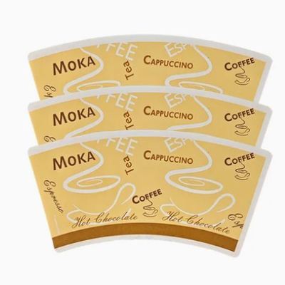 kupować Beautiful Food Grade 1-7 Colors Printed Paper Cup Fan Paper Cup Blank Paper Cup Sheet online manufacture