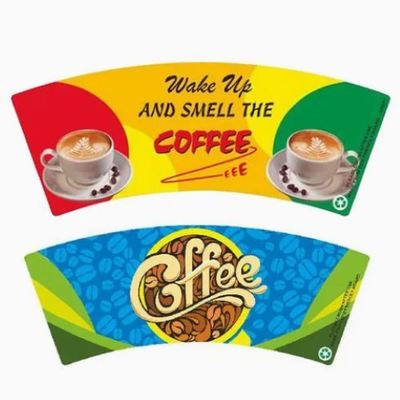 comprar Abanico de vaso de papel desechable de fábrica al por mayor a prueba de aceite con revestimiento de grado alimenticio PE PLA, impresión de logotipo de una y dos caras online manufacture