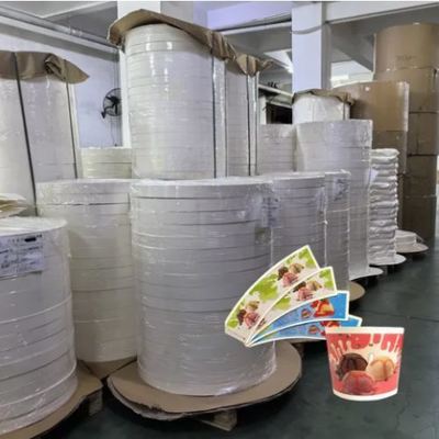 acheter Produit alimentaire de qualité FSC Coupe en papier imperméable à l'eau Matériau brut Ruloir de fond en papier PE revêtu online manufacture