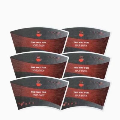 comprare 1-7 Diversi colori PE PLA rivestito Materiale grezzo Maniglia Tazza di tè di caffè Disegni di ventole di carta online manufacture