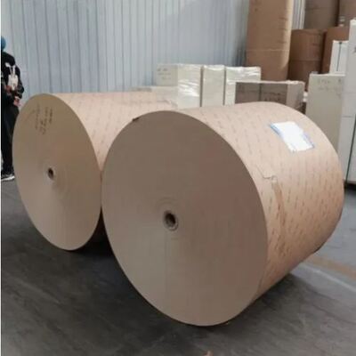 Buy Recycled Greaseproof Brown Kraft Paper Roll Cup Raw Material PE Paper Laminated Rolls online manufacture