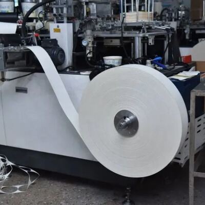 kaufen Holzpulpe Papierrolle Rohmaterial Einwegartikel Kundenspezifisches Logo Heißgetränk Kaffee Papierrolle online manufacture