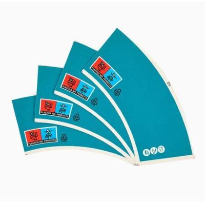 Buy Double PE Coated Paper Cup Fan Bright Color for Hot Drinking Cup Eco-friendly Waterproof online manufacture