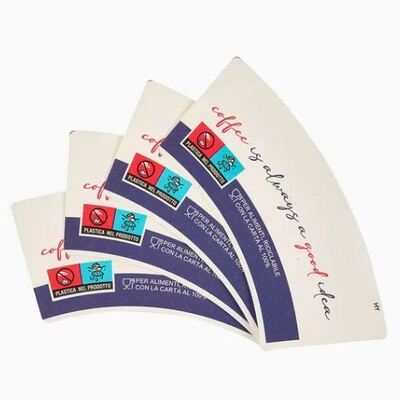 satın al Premium Özel Çift PLA Kaplı 1-7 Renkli Beyaz OEM ODM Kafe Kupaları için Kağıt Kupa Ventilatörü online manufacture