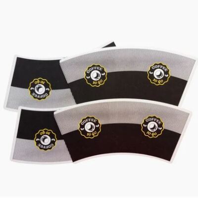 comprare Bianco o 1-7 Colori Cartone doppio lato PLA rivestito con ventola di tazze di carta con stampa personalizzabile per tazze di carta scatola pranzo online manufacture