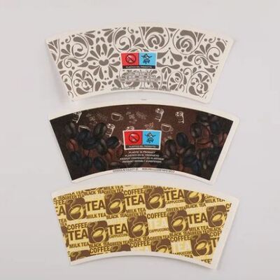 acheter Ventilateur de tasse en papier de largeur personnalisée pour tasses à jus jetables online manufacture