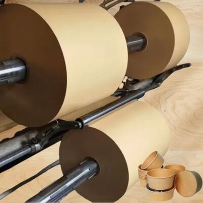 Купить Естественный крафтовый краситель пищевого качества Custom Printed Disposable PE Kraft Beverage Paper Cup Rolls online manufacture