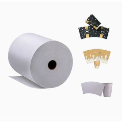 satın al Custom Die-Cutting Paper Roll For Coffee Cup 100% Virgin Wood Pulp Biyoürünür PLA kaplanmış online manufacture