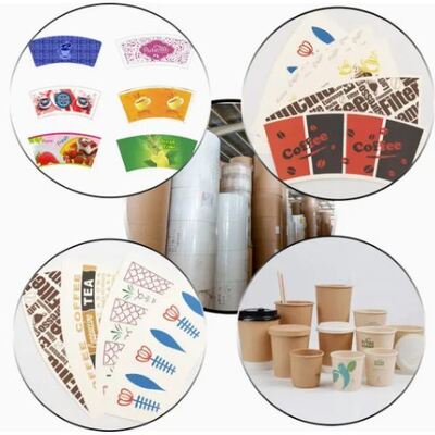 acheter Vente à chaud 16 oz papier jetable en rouleaux de fruits papier artisanal écologique Impression de logo sur mesure avec revêtement PLA online manufacture