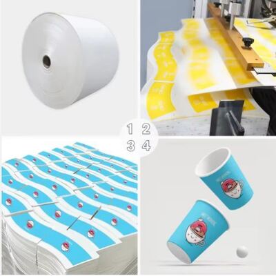 comprar Copo de papel matéria-prima 170gm Para a China preço da fábrica Design personalizado Para copos de papel bebidas quentes parede dupla online manufacture